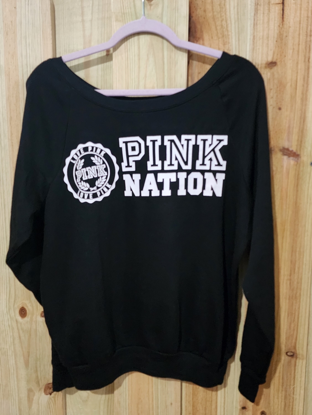 Victoria's Secret PINK Black and White Logo Top